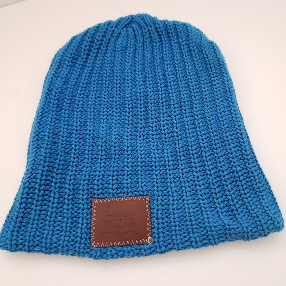Love Your Melon Accessories - Love Your Melon Electric Blue Knit Beanie Hat